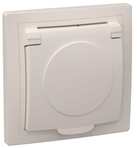 Розетка 1-м СП Кварта РСб10-3-ККм 16А IP20 с заземл. с крышкой крем. GENERICA ERK15-K33-16-DM Розетка 1-м СП Кварта РСб10-3-ККм 16А IP20 с заземл. с крышкой крем. GENERICA ERK15-K33-16-DM