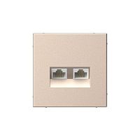 Розетка компьютерная 2-м ArtGallery RJ45 + RJ45 кат.5E механизм песочн. SE GAL001285