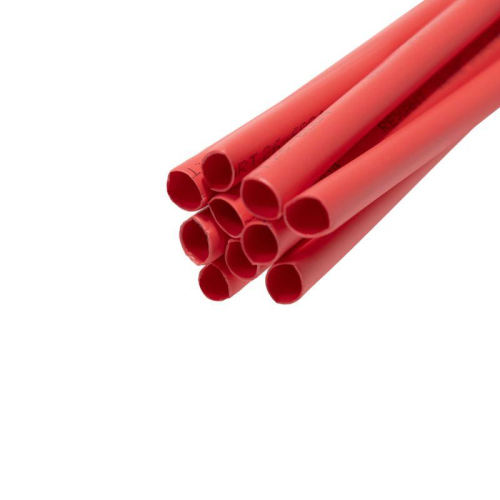 Трубка термоусадочная двустенная клеевая 6/2 (3:1) 1м красн. Rexant 26-6004 фото 5