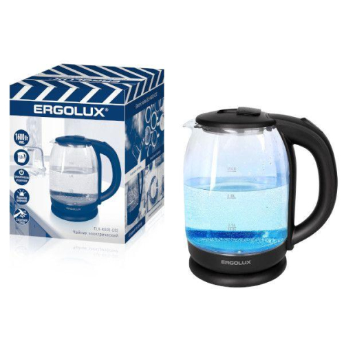 Чайник стеклянный ELX-KG05-C02 черн. ПРОМО Ergolux 14922 Чайник стеклянный ELX-KG05-C02 черн. ПРОМО Ergolux 14922