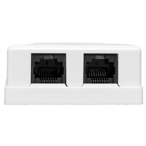 Розетка настенная TERACOM кат.5E неэкранированная 2 порта RJ-45 Dual IDC бел. EKF TRC-WBOX-2RJ45-5EUTP-WH фото 3