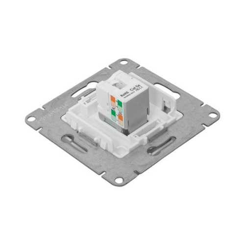 Розетка компьютерная 2-м СП Эпика RJ45 кат.5 механизм алюм. EKF UP1-SOA-2RJ45-5 фото 7