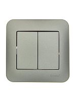 Выключатель 2-кл. 1п СП ASTI 10А IP20 в сборе платина. LEZARD 7081-3535-101