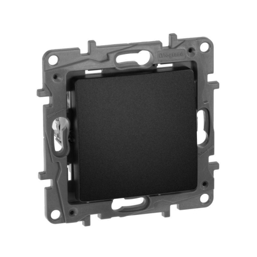 Переключатель перекрестный 1-кл. СП Etika 10А IP20 250В 10AX винтов. клеммы механизм антрацит Leg 672609 фото 3