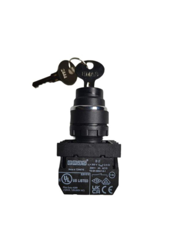 Кнопка с ключом 2-0-1 ключ вынимается в положении 0 (1НО+1НЗ) EMAS B102AA30 фото 3