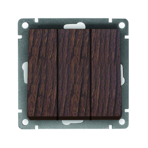 Выключатель 3-кл. СП Афина 10А IP20 механизм венге Universal A0043-V Выключатель 3-кл. СП Афина 10А IP20 механизм венге Universal A0043-V