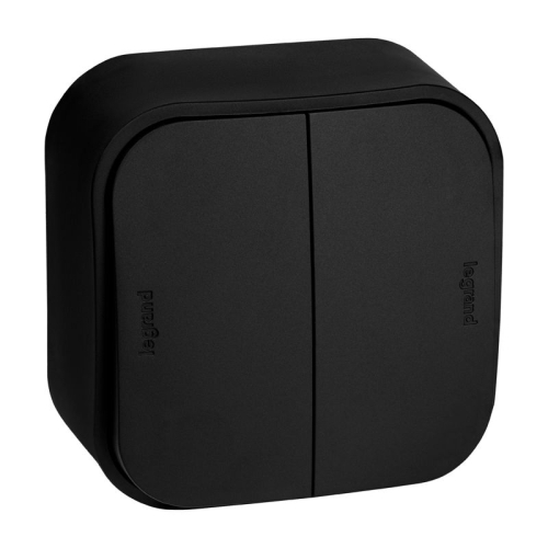 Выключатель 2-кл. ОП Quteo 10А IP20 10AX черн. матов. IEK 782474 Выключатель 2-кл. ОП Quteo 10А IP20 10AX черн. матов. IEK 782474