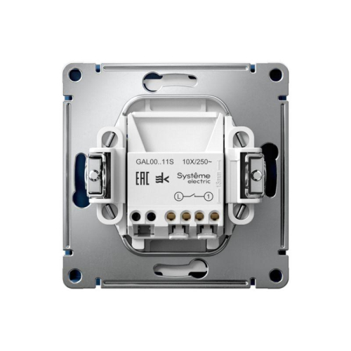 Выключатель 1-кл. ArtGallery 10AX быстрозажим. клем. механизм аквамарин SE GAL001111S фото 3