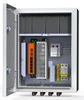 Термошкаф коммутационный 4хPoE 2хSFP 4хSC АКБ 4х12В 7А/ч IP66 300х400х210мм 6 УТП 4КУ AКБ 7А Mastermann 00-00015651