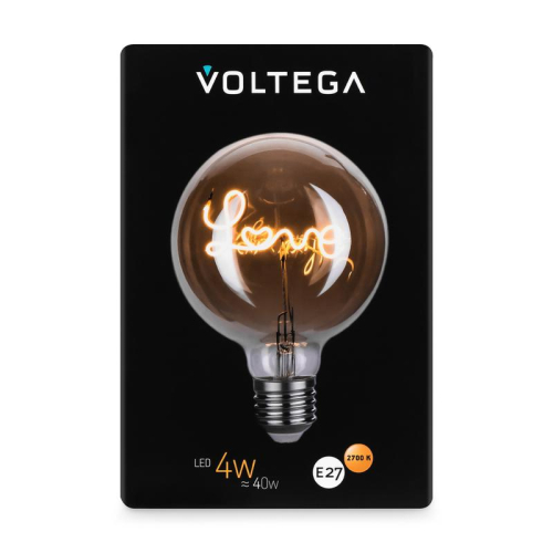 Лампа светодиодная филаментная Loft 271 G125 4Вт 2700К E27 Voltega 8522 фото 6