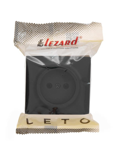 Розетка 1-м ОП LETO без заземл. ПБТ черн. бархат LEZARD 752-4200-121B фото 2 Розетка 1-м ОП LETO без заземл. ПБТ черн. бархат LEZARD 752-4200-121B фото 2