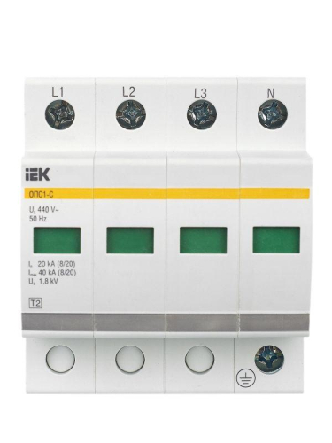 Ограничитель перенапряжения ОПС1-C 4P KARAT IEK MOP20-4-C фото 4