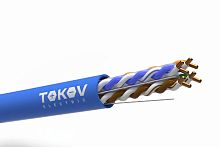 Кабель витая пара U/UTP 4х2х24AWG(0.57мм) кат.6 LSZH TOKOV PRO Fluke tested (м) TOKOV Eletrcic TKP-C08-U/UTP-42-6-305-LSZH