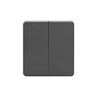 Выключатель 2-кл. СП ROUND MIELE 10А титан Kranz KR-78-0706-2