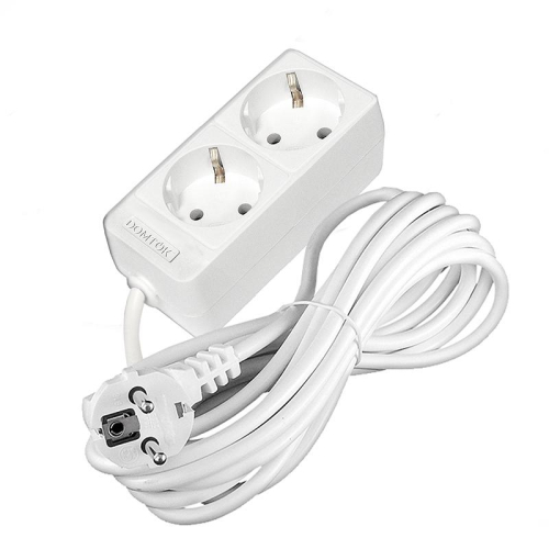 Удлинитель 2х5м с заземл. 16А IP20 3.5кВт ПВС 3х1 бел. DOMTOK 2387 фото 3 Удлинитель 2х5м с заземл. 16А IP20 3.5кВт ПВС 3х1 бел. DOMTOK 2387 фото 3
