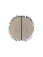 Выключатель проходной 2-кл. СП OSEN 10А IP20 механизм титан LEZARD 743-3788-106