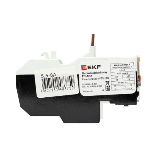 Реле тепловое РТЭ-1312 5.5-8А EKF rel-1312-5.5-8 фото 2 Реле тепловое РТЭ-1312 5.5-8А EKF rel-1312-5.5-8 фото 2
