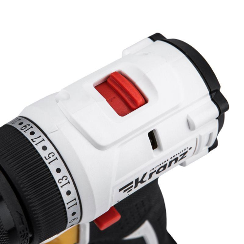 Дрель-шуруповерт аккумуляторная бесщеточная Li-Ion 20В 55Нм (кейс 2 аккум. 2А.ч) Kranz KR-PT-055 фото 12