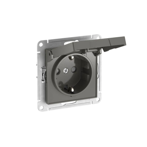 Розетка AtlasDesign 16А IP20 с заземл. защ. шторки с крышкой быстрозажим. клем. механизм сталь SE ATN000946S фото 5 Розетка AtlasDesign 16А IP20 с заземл. защ. шторки с крышкой быстрозажим. клем. механизм сталь SE ATN000946S фото 5