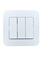 Выключатель 3-кл. 1п СП ASTI 10А IP20 в сборе бел. LEZARD 7081-0202-109