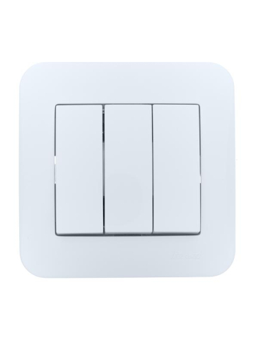 Выключатель 3-кл. 1п СП ASTI 10А IP20 в сборе бел. LEZARD 7081-0202-109 Выключатель 3-кл. 1п СП ASTI 10А IP20 в сборе бел. LEZARD 7081-0202-109