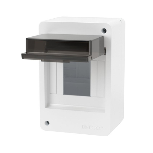 Щиток настенный 4мод. с тонированной дверцей бел. DKC F04W0WD фото 3 Щиток настенный 4мод. с тонированной дверцей бел. DKC F04W0WD фото 3