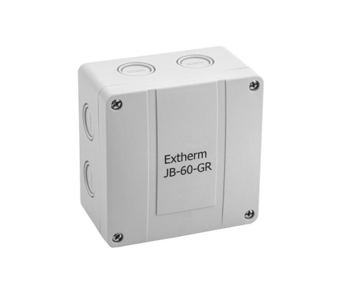 Коробка распределительная 110х110х67мм IP 65 в компл. с клеммным рядом 5х6кв.мм 41А сер. EXTHERM Extherm JB-60-GR Коробка распределительная 110х110х67мм IP 65 в компл. с клеммным рядом 5х6кв.мм 41А сер. EXTHERM Extherm JB-60-GR