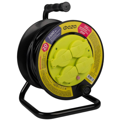 Удлинитель на катушке 4х20м с заземл. IP44 CRW-04-2000 ФАZА 5063839 фото 3