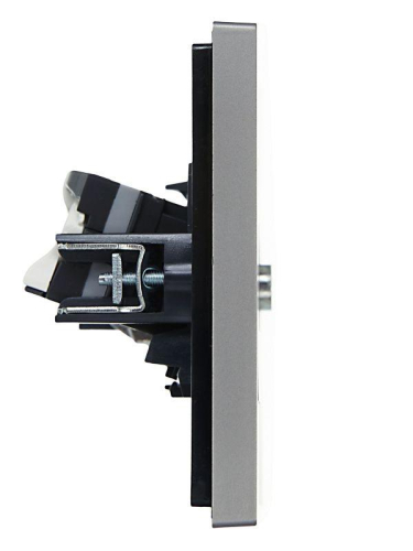 Розетка 2-м TV+RJ45 кат.5E FORTE&PIANO FP536 сталь IEK FP-AK20-1-K46 фото 4