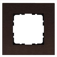 Рамка 1-м G-Metal метал. алюм. корич. Brown Jasmart G1001AZ