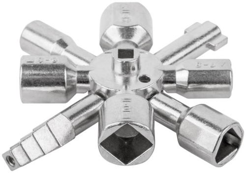 Ключ универсальный для электрошкафов 10-в-1 двусторонняя CrV бита РН2/SL7 FIT 60110 фото 8