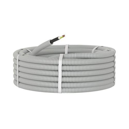 Труба гофрированная ПВХ гибкая d20мм с кабелем ВВГнг(А)-LS 3х2.5 РЭК ГОСТ+ сер. (уп.50м) DKC 9S92050 фото 3