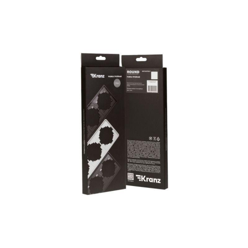 Рамка 3-м ROUND MIELE титан Kranz KR-78-0753-2 фото 2