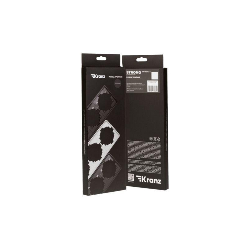 Рамка 3-м STRONG MIELE антрацит Kranz KR-78-0753-5 фото 2