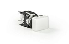 Арматура сигнальная 16мм прямоугольная 12-24 AC/DC бел. EMAS D050DXB