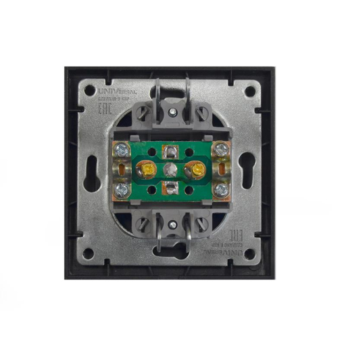 Розетка телевизионная TV 1-м СП Бриллиант в сборе графит Universal 7947571-Gr фото 4