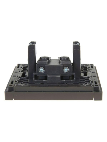 Розетка 1-м СП FORTE&PIANO FP317 10А без заземл. защ. шторки винт. крепл. сер. IEK FP-R13-10-K03 фото 5