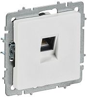 Розетка компьютерная СП BRITE РК11-БрАБ RJ45 кат.6 механизм арктич. бел. IEK BR-K10-2-K91