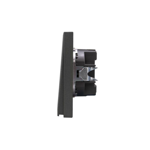 Выключатель для жалюзи 2-кл. СП STRONG MIELE 10А возвратный графит Kranz KR-78-0711-6 фото 2