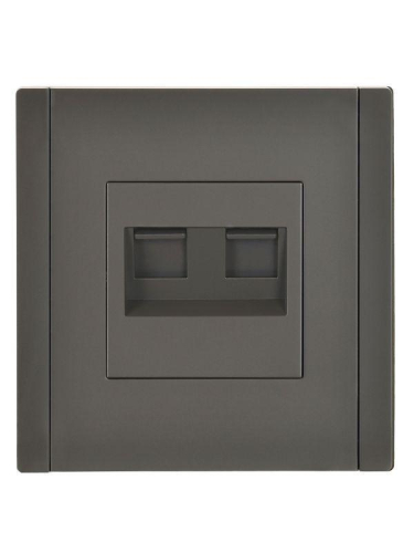Розетка 2-м RJ11+RJ45 кат.5E FORTE&PIANO FP335 сер. IEK FP-KT20-O-1-K03 фото 2