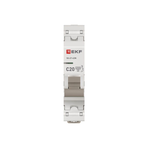 Выключатель автоматический 1п C 20А 4.5кА ВА 47-63N PROxima EKF M634120C фото 2