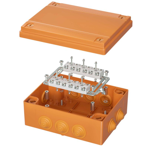 Коробка FS 240х190х90мм IP55 12п 450В 32А 10кв.мм с кабельными вводами и клеммниками пластик. DKC FSK411210 Коробка FS 240х190х90мм IP55 12п 450В 32А 10кв.мм с кабельными вводами и клеммниками пластик. DKC FSK411210