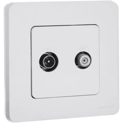 Розетка телевизионная TV/SAT Inspiria с топологией "звезда" механизм бел. IEK 673880 фото 3