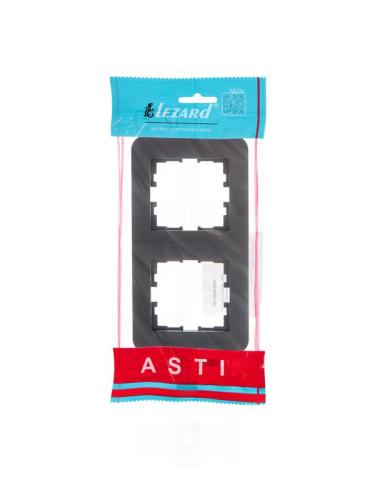 Рамка 2-м ASTI вертикал. черн. бархат LEZARD 7081-4200-152 фото 4