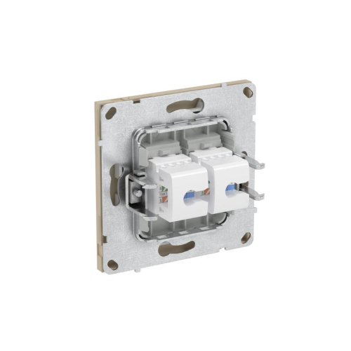 Розетка компьютерная 2-м KANT RJ45 кат.5E без шторки ванильн. марципан DKC 7015664 фото 6 Розетка компьютерная 2-м KANT RJ45 кат.5E без шторки ванильн. марципан DKC 7015664 фото 6