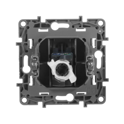 Розетка компьютерная 1-м СП Etika RJ45 кат.5E UTP механизм антрацит IEK 672641 фото 4