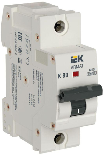 Выключатель автоматический модульный 1п K 80А M10H ARMAT IEK AR-M10H-1-K080