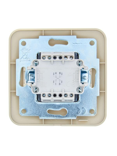 Выключатель промежуточный 1-кл.СП ASTI 10А IP20 в сборе крем. LEZARD 7081-0303-107 фото 2 Выключатель промежуточный 1-кл.СП ASTI 10А IP20 в сборе крем. LEZARD 7081-0303-107 фото 2