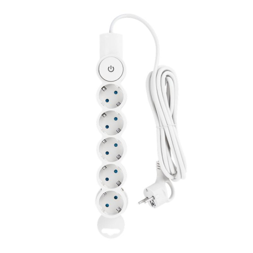 Фильтр сетевой 5х3м с/з со шторками с выкл. 2200Вт 10А бел. Duwi 32576 5 фото 3