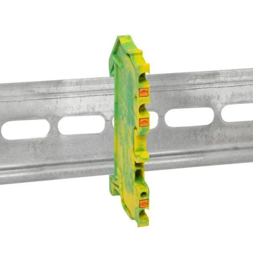 Колодка клеммная пружинная 1.5 Push-in 3 вывода земля EKF PIT-1.5-3-pe фото 2